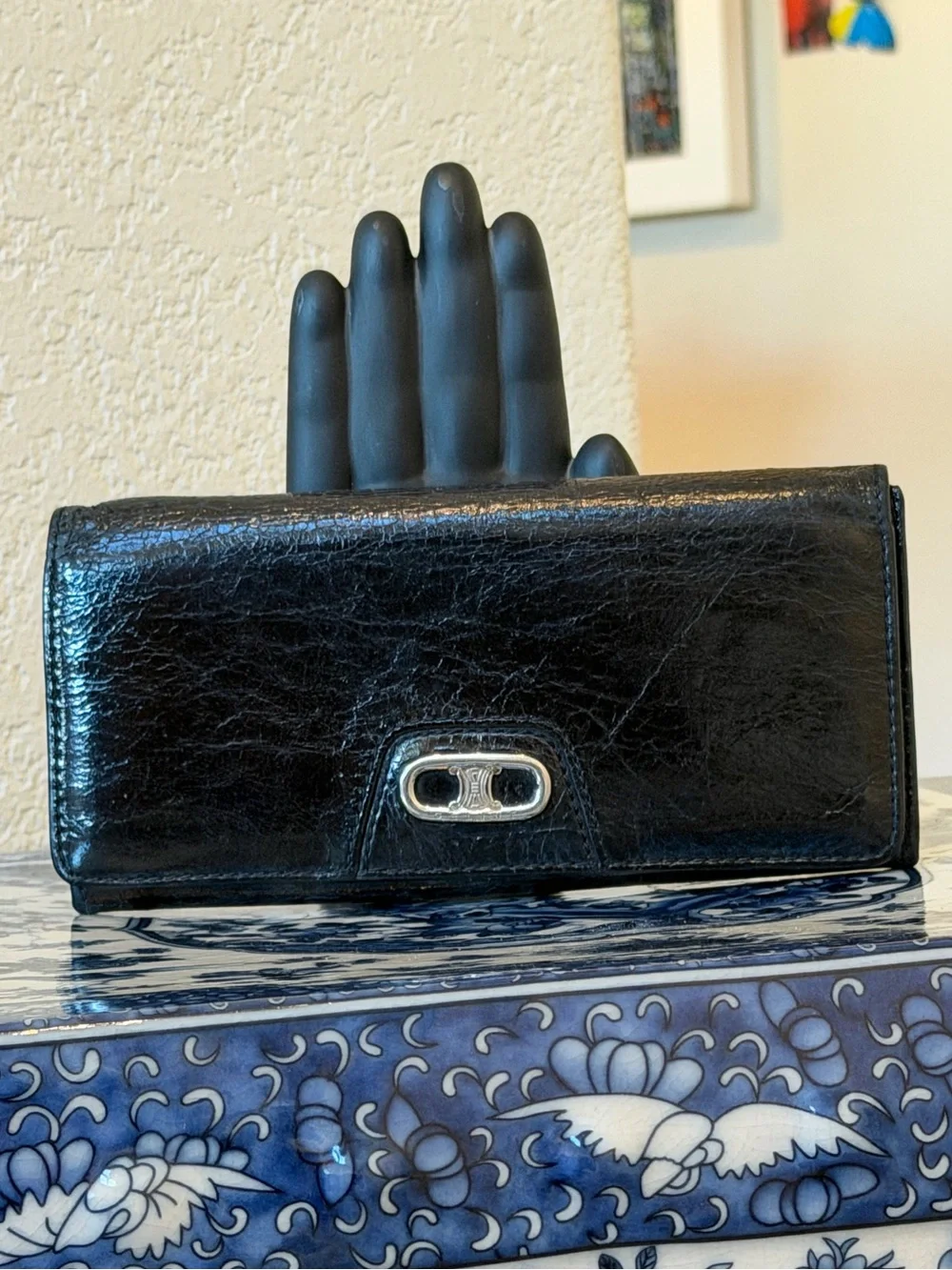 CELINE Macadam Leather Long Bifold Wallet